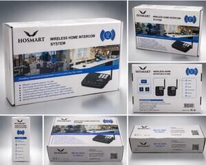 Hosmart Wireless Home Intercom System 2-Pack 1/2 Mile Range New in Box